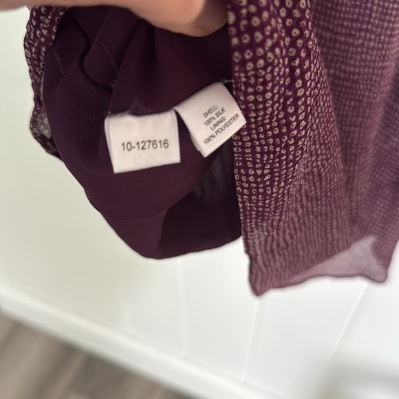 Ann Taylor Purple Midi Dress silk size 12 - Picture 5 of 7